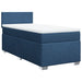 Pat box spring cu saltea, albastru, 80x200 cm, textil - WALTI WALTI