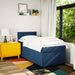 Pat box spring cu saltea, albastru, 80x200 cm, textil - WALTI WALTI