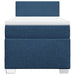 Pat box spring cu saltea, albastru, 80x200 cm, textil - WALTI WALTI