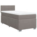 Pat box spring cu saltea, gri taupe, 80x200 cm, textil - WALTI WALTI