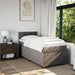 Pat box spring cu saltea, gri taupe, 80x200 cm, textil - WALTI WALTI