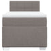 Pat box spring cu saltea, gri taupe, 80x200 cm, textil - WALTI WALTI