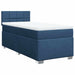 Pat box spring cu saltea, albastru, 80x200 cm, textil - WALTI WALTI
