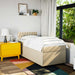 Pat box spring cu saltea, crem, 80x200 cm, textil - WALTI WALTI