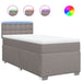 Pat box spring cu saltea, gri taupe, 80x200 cm, textil - WALTI WALTI