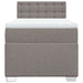 Pat box spring cu saltea, gri taupe, 80x200 cm, textil - WALTI WALTI