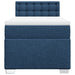 Pat box spring cu saltea, albastru, 80x200 cm, textil - WALTI WALTI