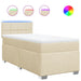 Pat box spring cu saltea, crem, 90x190 cm, textil - WALTI WALTI