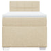 Pat box spring cu saltea, crem, 90x190 cm, textil - WALTI WALTI
