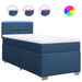 Pat box spring cu saltea, albastru, 90x190 cm, textil - WALTI WALTI