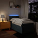 Pat box spring cu saltea, albastru, 90x190 cm, textil - WALTI WALTI
