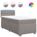 Pat box spring cu saltea, gri taupe, 90x190 cm, textil - WALTI WALTI