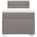 Pat box spring cu saltea, gri taupe, 90x190 cm, textil - WALTI WALTI