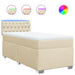 Pat box spring cu saltea, crem, 90x190 cm, textil - WALTI WALTI