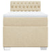Pat box spring cu saltea, crem, 90x190 cm, textil - WALTI WALTI