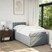 Pat box spring cu saltea, gri deschis, 90x190 cm, textil - WALTI WALTI