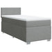 Pat box spring cu saltea, gri deschis, 90x200 cm, textil - WALTI WALTI