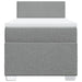 Pat box spring cu saltea, gri deschis, 90x200 cm, textil - WALTI WALTI