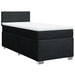 Pat box spring cu saltea, negru, 90x200 cm, textil - WALTI WALTI