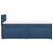 Pat box spring cu saltea, albastru, 90x200 cm, textil - WALTI WALTI