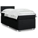 Pat box spring cu saltea, negru, 90x200 cm, textil - WALTI WALTI