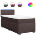 Pat box spring cu saltea, maro închis, 90x200 cm, textil - WALTI WALTI