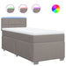 Pat box spring cu saltea, gri taupe, 90x200 cm, textil - WALTI WALTI