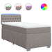Pat box spring cu saltea, gri taupe, 90x200 cm, textil - WALTI WALTI