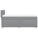 Pat box spring cu saltea, gri deschis, 90x200 cm, textil - WALTI WALTI