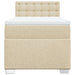 Pat box spring cu saltea, crem, 90x200 cm, textil - WALTI WALTI