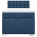 Pat box spring cu saltea, albastru, 90x200 cm, textil - WALTI WALTI
