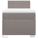 Pat box spring cu saltea, gri taupe, 100x200 cm, textil - WALTI WALTI