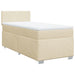 Pat box spring cu saltea, crem, 100x200 cm, textil - WALTI WALTI