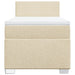 Pat box spring cu saltea, crem, 100x200 cm, textil - WALTI WALTI