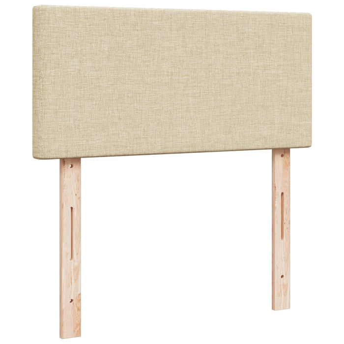 Pat box spring cu saltea, crem, 100x200 cm, textil - WALTI WALTI