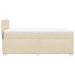 Pat box spring cu saltea, crem, 100x200 cm, textil - WALTI WALTI