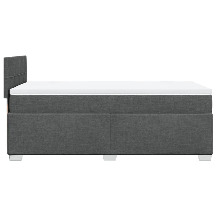Pat box spring cu saltea, gri închis, 100x200 cm, textil - WALTI WALTI