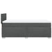 Pat box spring cu saltea, gri închis, 100x200 cm, textil - WALTI WALTI