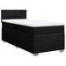 Pat box spring cu saltea, negru, 100x200 cm, textil - WALTI WALTI
