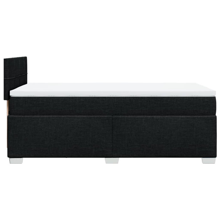 Pat box spring cu saltea, negru, 100x200 cm, textil - WALTI WALTI
