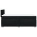 Pat box spring cu saltea, negru, 100x200 cm, textil - WALTI WALTI