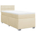 Pat box spring cu saltea, crem, 100x200 cm, textil - WALTI WALTI