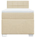Pat box spring cu saltea, crem, 100x200 cm, textil - WALTI WALTI