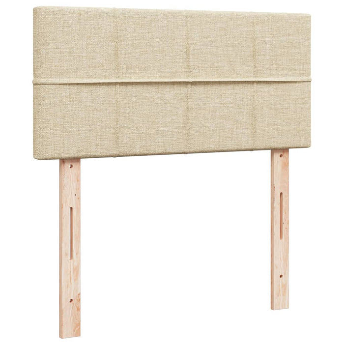 Pat box spring cu saltea, crem, 100x200 cm, textil - WALTI WALTI