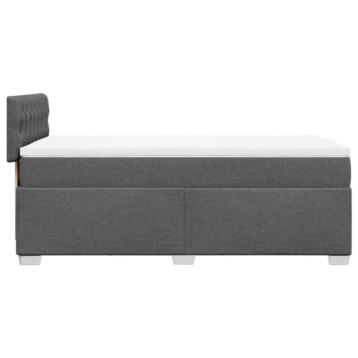 Pat box spring cu saltea, gri închis, 100x200 cm, textil - WALTI WALTI