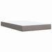 Pat box spring cu saltea, gri taupe, 100x200 cm, textil - WALTI WALTI