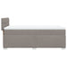 Pat box spring cu saltea, gri taupe, 100x200 cm, textil - WALTI WALTI