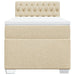 Pat box spring cu saltea, crem, 100x200 cm, textil - WALTI WALTI