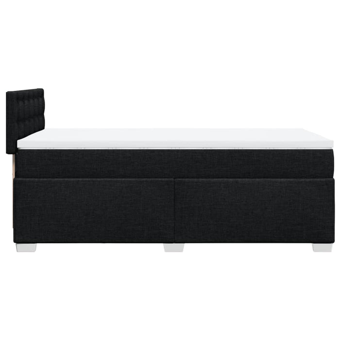 Pat box spring cu saltea, negru, 100x200 cm, textil - WALTI WALTI