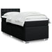 Pat box spring cu saltea, negru, 100x200 cm, textil - WALTI WALTI